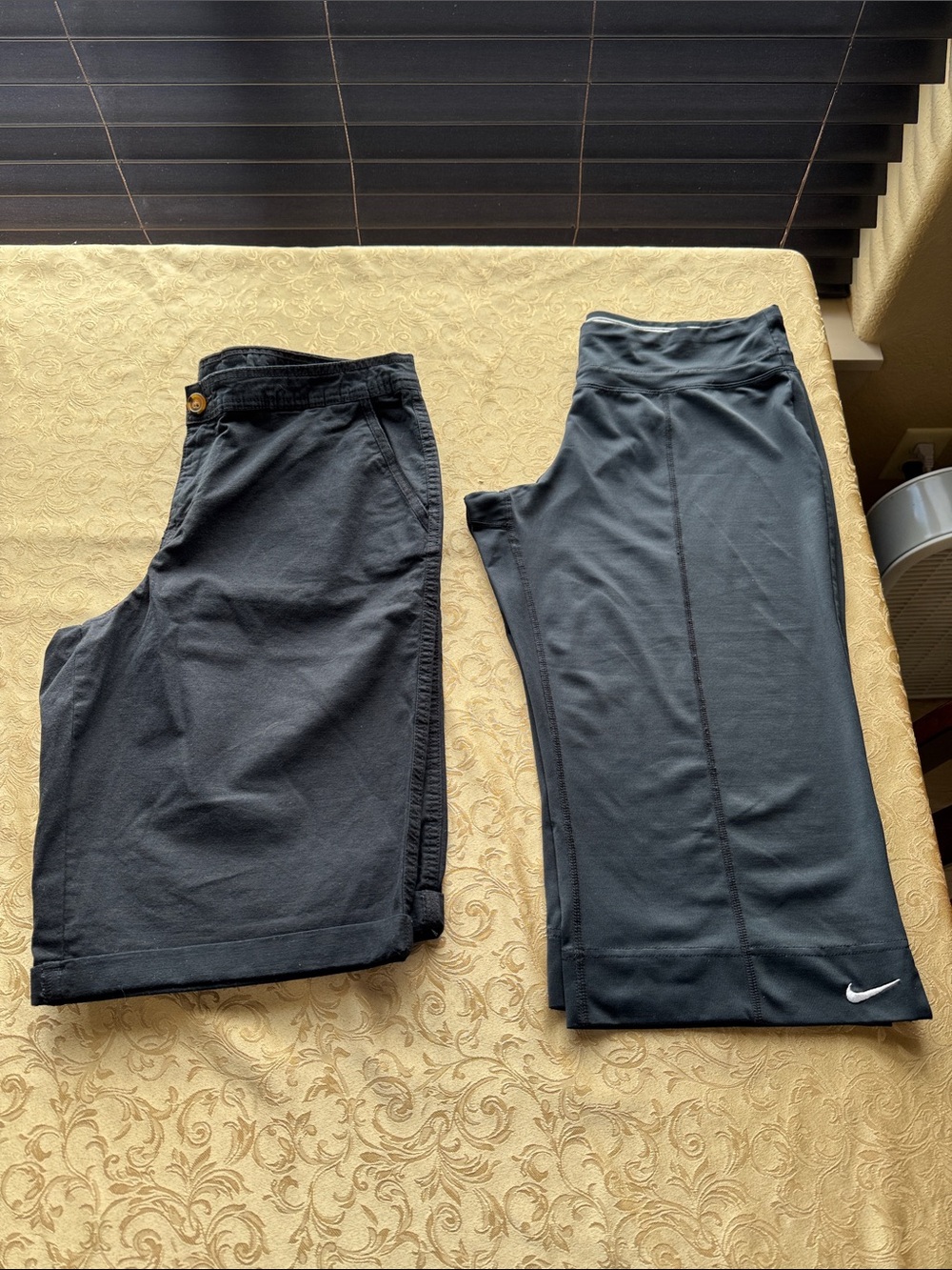 Lot of 2 Black Capri Pants - Style & Co Size 10 & Nike Athletic Size M
